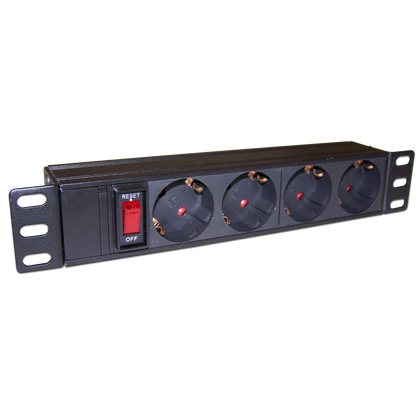 Блок распределения питания Lanmaster TWT-PDU10-10A4P гор.размещ. 4xSchuko 10A без шнура питания