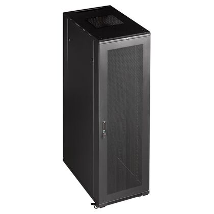 Шкаф коммутационный Lanmaster (TWT-CBB-42U-6X10-P1) напольный 42U 600x1000мм пер.дв.перфор. задн.дв.перфор.2-хст. 2 бок.пан. направл.под закл.гайки 80