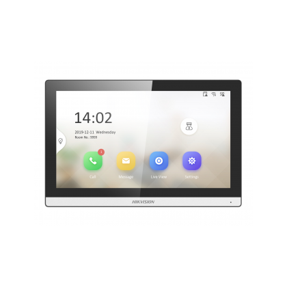 Видеодомофон IP Hikvision, 7 дюймов, 1024*600, черный, карта до128 Gb, (DS-KH6350-WTE1)