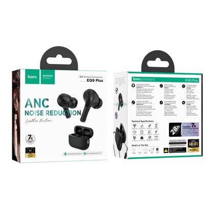 TWS наушники HOCO EQ9 Plus Duke, внутриканальные, черный (6942007612845)