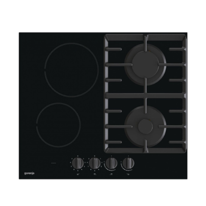 Комбинированная варочная панель Gorenje GCE691BSC черный ( конфорок -  2+2 шт,  панель - стеклокерамика, 60х52 см)