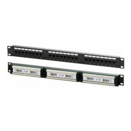 Патч-панель 19" 1U, 24 порта, Cat5e, Lanmaster (NM-PPU24)