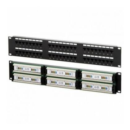 Патч-панель 19" 2U, 48 портов, Cat5e, Lanmaster (NM-PPU48C)
