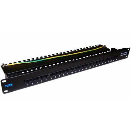Патч-панель 19" 1U, телефонная, 25 портов, Cat5e, Lanmaster (TWT-PP25TEL45)