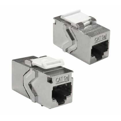 Гнездо вставка RJ-45 повторитель портов (Keystone), Cat5e, экранированный, Lanmaster (LAN-KCP45S5E)