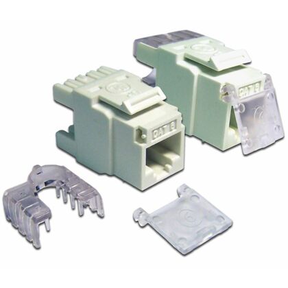 Гнездо вставка RJ-45 (Keystone) Cat6, 180 градусов, Lanmaster, белый (LAN-OK45U6/ 180-WH)