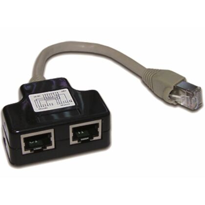 Y-адаптер, 2 компьютерных порта RJ-45, экранированный, Lanmaster (TWT-Y-E2-E2-S)