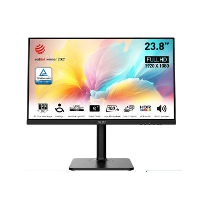 Монитор MSI 23.8" Modern MD2412P черный (IPS, 1920х1080, 100 Гц, 1 ms, 300 cd/ m2, 1000:1, audio: 2х3 Вт, HDMIх1)