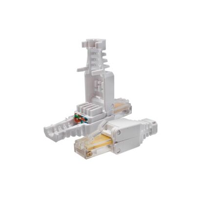 Коннектор RJ-45 Cat5e неэкранированный, безинструментальный Lanmaster (LAN-TMP-U5E-WH) упаковка 100 шт