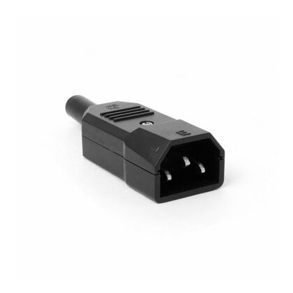 Вилка С20 Lanmaster, 16А, 2500Вт, черный (LAN-IEC-320-C20)