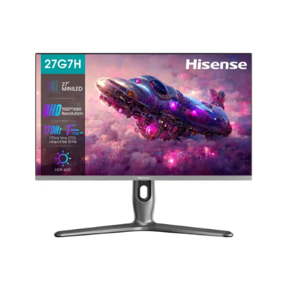 Монитор 27" HISENSE 27G7H серебристый (IPS, 2560х1440, 170 Гц, 1 ms, 600 cd/ m2, 1000:1, DPх1, HDMIх2)