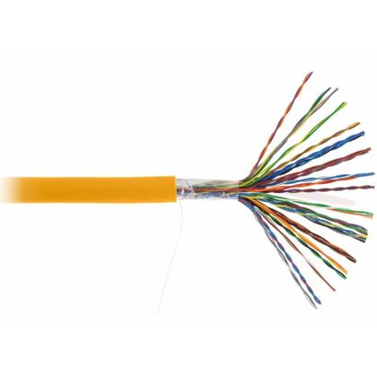 Кабель Cu UTP, Внутренний, 25x2x0.47, бухта 305м., Cat5, LSZH нг(B)-HF, NetLan (EC-UU025-5-LSZH-OR-3)