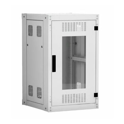 Шкаф напольный телекоммуникационный 19" 24U, Ш600*В1242*Г600, передняя дверь - стекло, серый (EC-FZ-246060-GMM-GY)