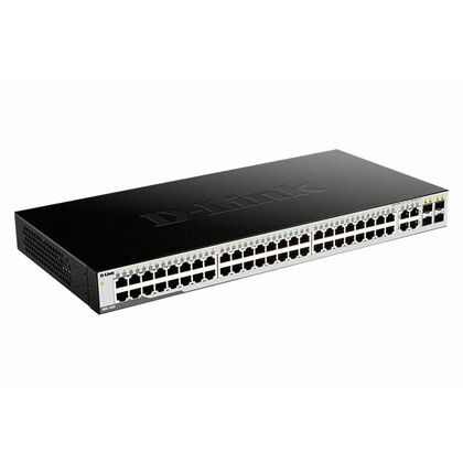 Неуправляемый коммутатор 48 портов D-Link DGS-1052 ( 48x1Гбит/ с, 4хRJ45/ SFP) корпус - металл