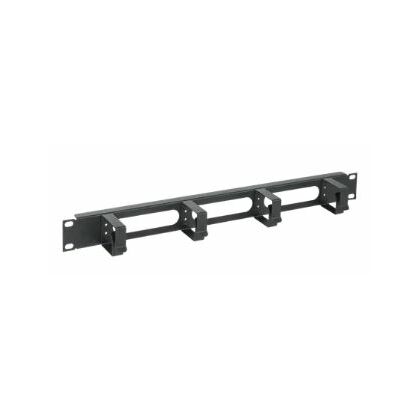 Организатор кабельный 19" 1U, металлический, 4 колmцf, черный  ITK (CO05-1M4RM)