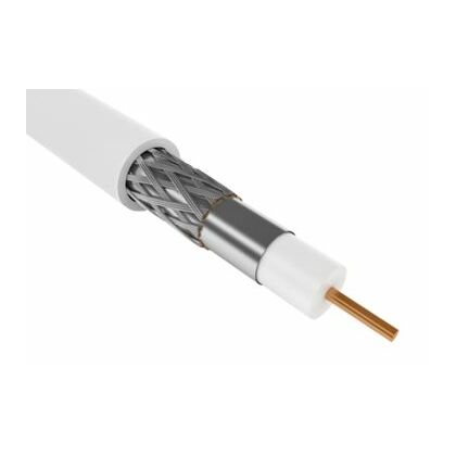 Кабель коаксиальный RG-6, AlCu, 60%, 75 Ом, внутренний, бухта 300м., белый, ITK (CC1-R6F1-111-300-G)