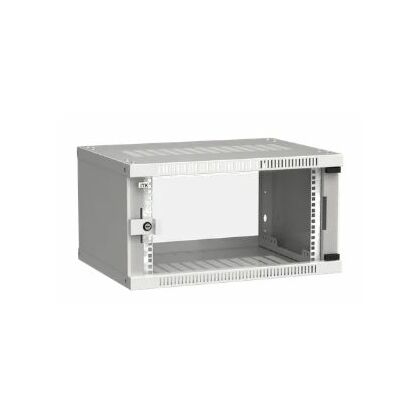 Шкаф настенный телекоммуникационный 19" 06U, Ш600*В320*Г450, передняя дверь - стекло, серый (LWE3-06U64-MF)