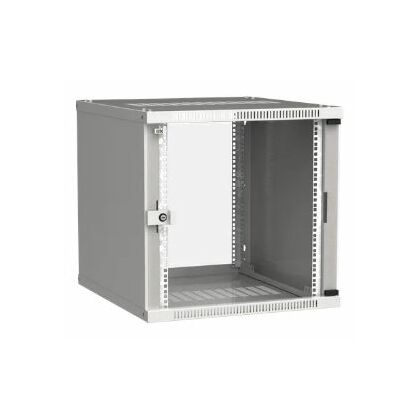 Шкаф настенный телекоммуникационный 19" 12U, Ш600xВ585xГ450, передняя дверь - стекло, серый ITK (LWE3-12U64-GF)