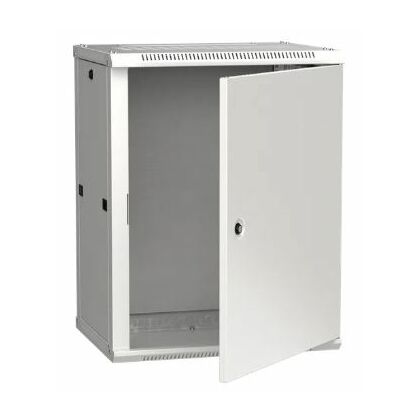 Шкаф настенный телекоммуникационный 19" 12U, Ш600xВ635xГ450, передняя дверь - стекло, металл ITK (LWR3-12U64-MF)