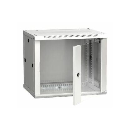 Шкаф настенный телекоммуникационный 19" 06U, Ш600*В370*Г600, передняя дверь - стекло, серый ITK (LWR3-06U66-GF)