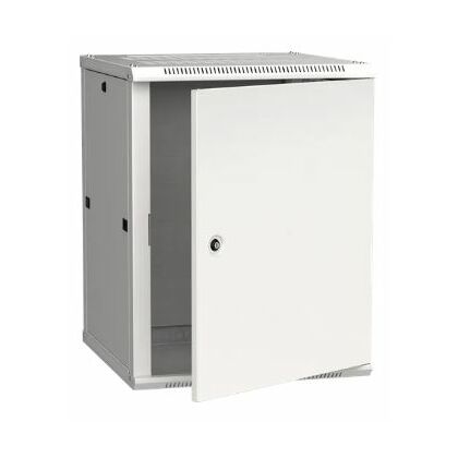 Шкаф настенный телекоммуникационный 19" 15U, Ш600xВ770xГ600, передняя дверь - металл, серый ITK (LWR3-15U66-MF)