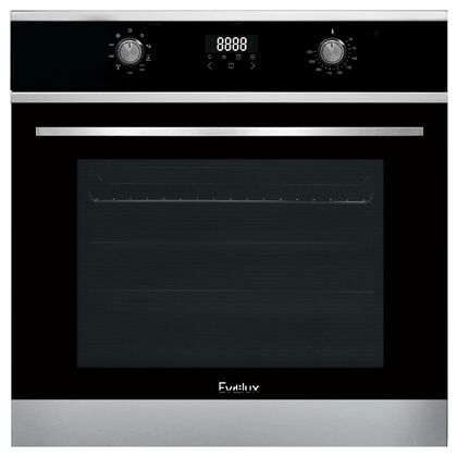 Электрический духовой шкаф EVELUX EO 635 PX нержавеющая сталь/ черный ( объем - 71 л. t -250°)
