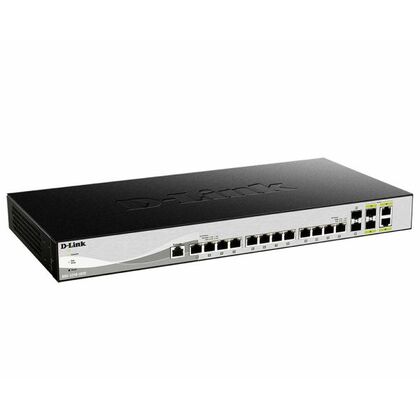 Управляемый коммутатор 16 портов D-Link DXS-1210-16TC ( 12х10Гбит/ с, 2хRJ45/ SFP, 2хSFP+) 2+ уровня