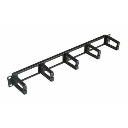 Организатор кабельный 19" 1U, с пластиковыми кольцами 70x44 мм., Hyperline [CM-1U-PL]