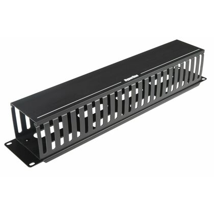 Организатор кабельный 19" 2U, с пластиковыми кольцами и крышкой, Hyperline [CM-2U-PL-COV]