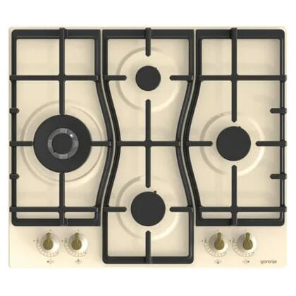 Газовая варочная панель Gorenje GW6D42CLI бежевый (конфорок -  4 шт, панель - эмалированная сталь, Wok - есть, 60х52 см)