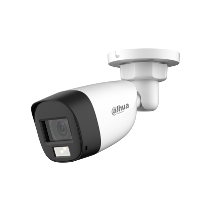 Видеокамера аналоговая 5 Mp уличная Dahua цилиндрическая, f: 2.8 мм, 2880*1620, ИК: 20 м, LED:20 м, микрофон (DH-HAC-HFW1500CLP-IL-A-0280B-S2)