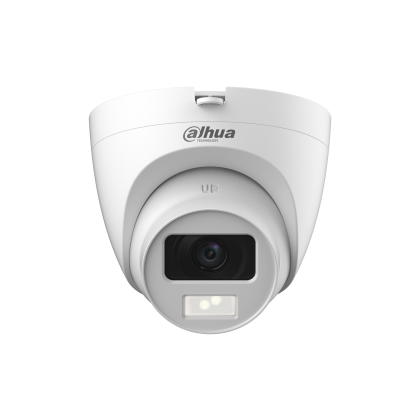Видеокамера аналоговая 5 Mp уличная Dahua купольная, f: 2.8 мм, 2880*1620, ИК: 20 м, LED:20 м, микрофон (DH-HAC-HDW1500CLQP-IL-A-0280B-S2)