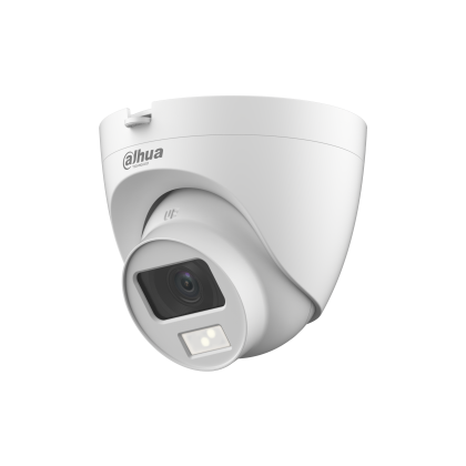 Видеокамера аналоговая 2 Mp уличная Dahua купольная, f: 2.8 мм, 1920*1080, ИК: 20 м, LED:20 м, микрофон (DH-HAC-HDW1200CLQP-IL-A-0280B-S6)