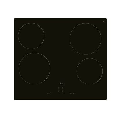 Электрическая варочная панель Lex EVH 640B BL черный (конфорок - 4 шт, панель - стеклокерамика)