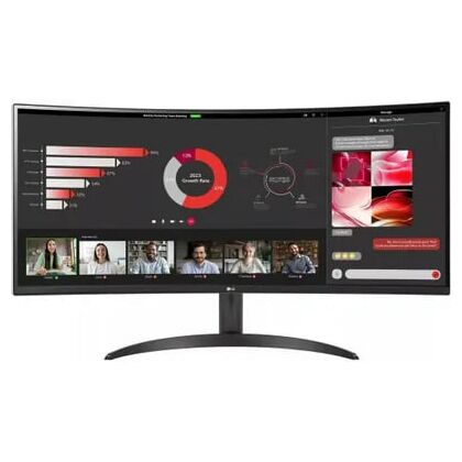 Монитор 34" LG 34WR50QC-B черный (VA, 3440х1440, 100 Гц, 5 ms, 300 cd/ m2, 3000:1, DPх1, HDMIх2)