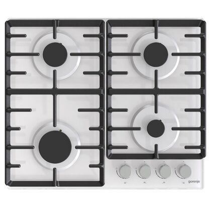 Газовая варочная панель Gorenje GT642AXW белый (конфорок - 4 шт, панель - закаленное стекло, 56x49 см)