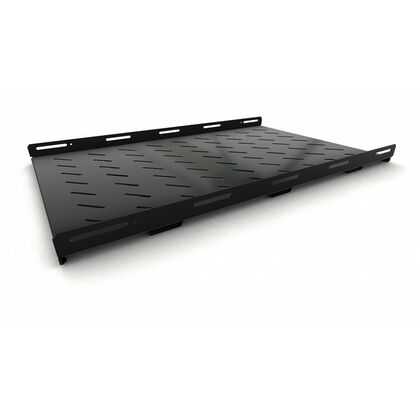 Полка 19" 1U стационарная, усиленная, (Ш485xВ40x850мм, нагрузка до 100 кг), черная, Hyperline (TSH3H-850-RAL9004 )