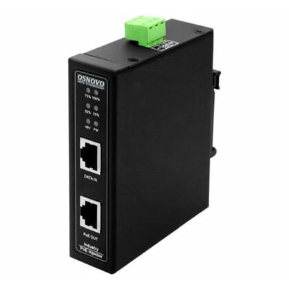 Промышленный гигабитный PoE-инжектор OSNOVO Midspan-1/ 303G (Мощность PoE - до 30W ,  Скорость передачи данных 10/ 100/ 1000 Мбит/ с )