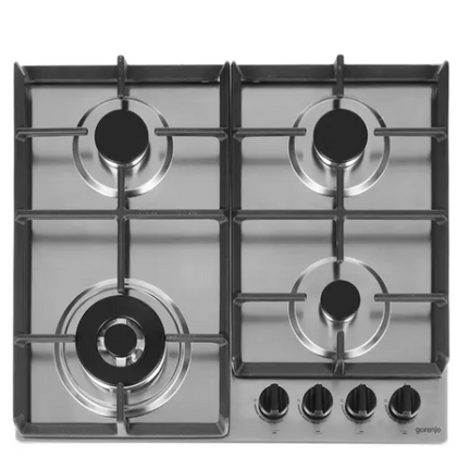 Газовая варочная панель Gorenje GW641EBX нержавеющая сталь (конфорок - 4 шт, панель - нержавеющая сталь, Wok - есть)