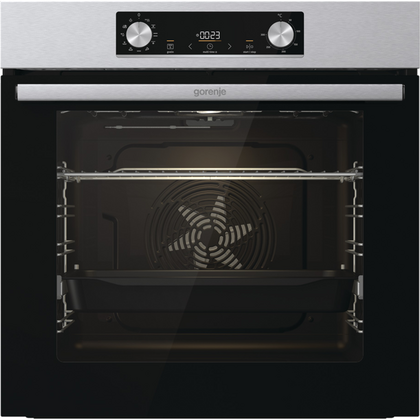 Электрический духовой шкаф Gorenje BO6735E05X нержавеющая сталь/ черный (объем - 77 л, t -300°)