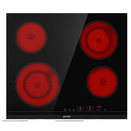 Электрическая варочная панель Gorenje ECT644BCSC черный (конфорок - 4 шт, панель - стеклокерамика, 60х52 см)