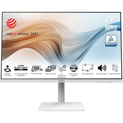 Монитор 27" MSI MD272XPW белый (IPS, 1920х1080, 100 Гц, 1 ms, 300 cd/ m2, 1000:1, DPх1, HDMIх1)