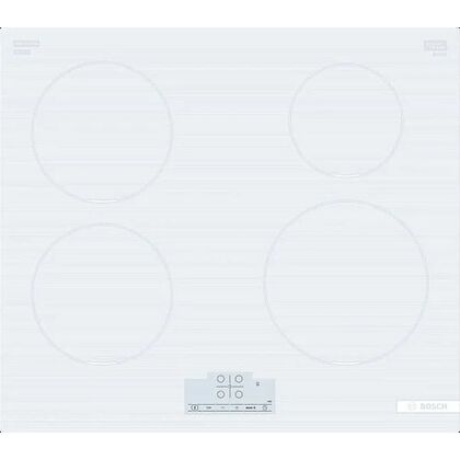 Индукционная варочная панель Bosch PUE612BB1J белый (конфорок - 4 шт, панель - стеклокерамика)