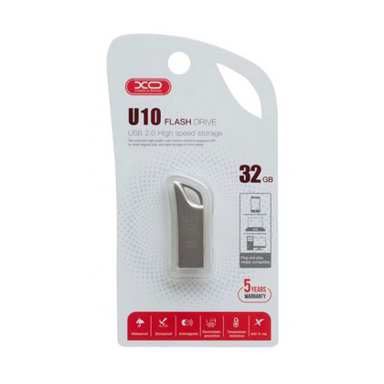 Флеш-накопитель XO 32Gb USB2.0 U10 Серебристый (6920680870905)