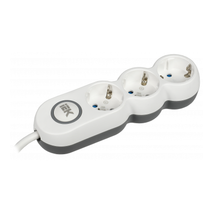 Удлинитель У03В 3 места 2P+PE/ 1,5м 3х1,5мм2 16А/ 250В UNO, IEK (WYP53-16-03-D15-ZK)