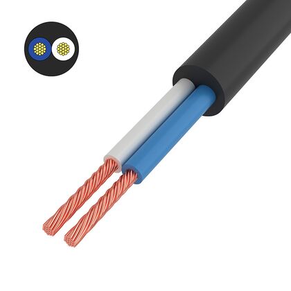 Провод соединительный ПВС 2x1,5 мм², черный, длина 50 метров, ГОСТ 7399-97, Rexant (01-8033-50)