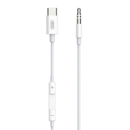 Кабель -XO- 1м, 3.5 Jack - Type-C, Белый, коробка, (6920680880607)