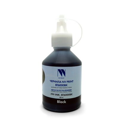 Чернила Brother BT6000BK Black Pigment 100 мл. NV Print (DCP-T310/ T510W/ T710W/ MFC-T810W/ T910DW)
