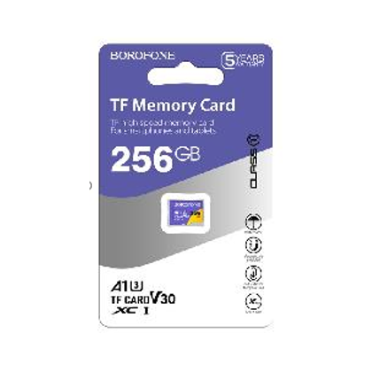 Карта памяти microSDXC Borofone TF high speed 256Gb Class 10 без адаптера (6974443385823)