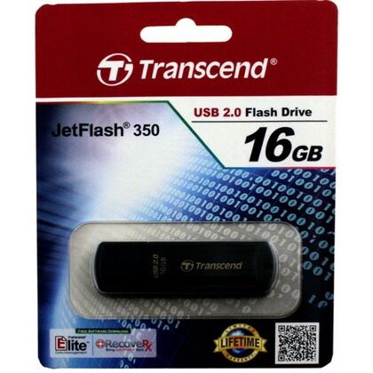 Флеш-накопитель Transcend 16Gb USB2.0 JetFlash 350 Черный (TS16GJF350)